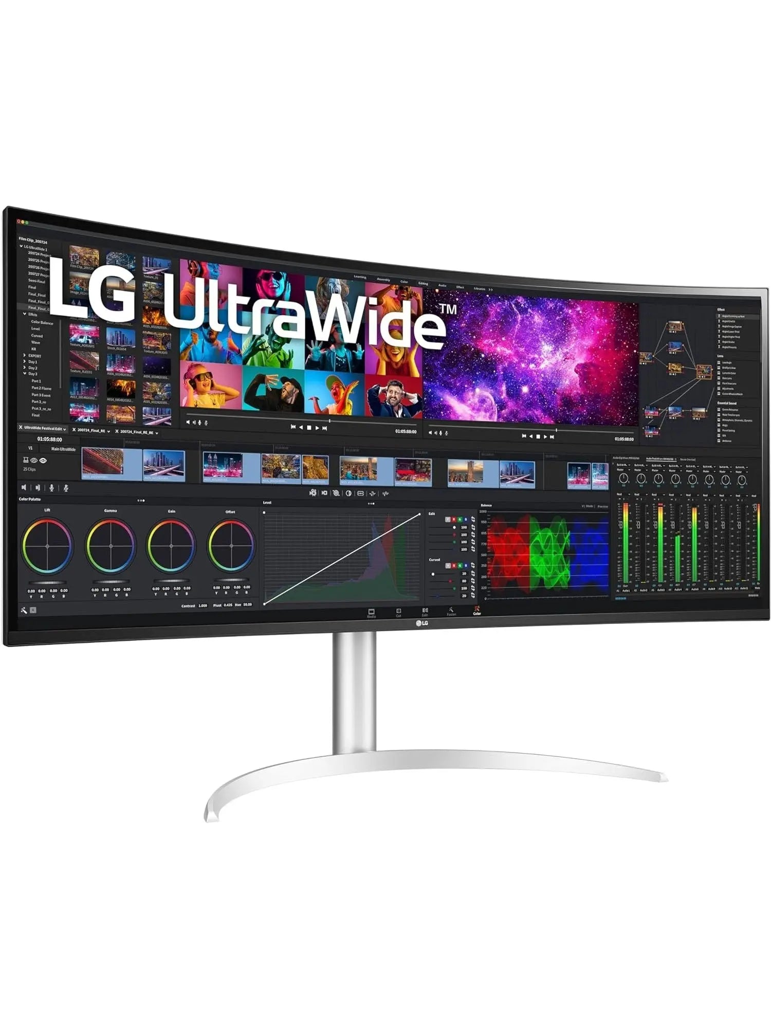 LG 40WP95C-W 40” UltraWide Curved WUHD 5120 x 2160 5K2K Nano IPS Display, DCI-P3