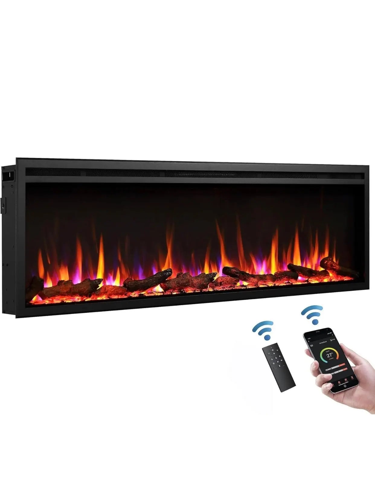 LegendFlame Austin in Wall Recessed & Wall Mounted Electric Fireplace 60"