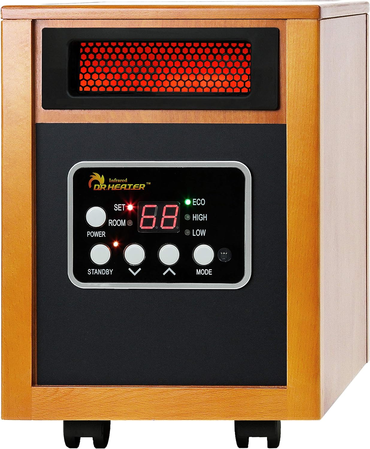 Dr Infrared Heater Portable Space Heater, Original, 1500-Watt, Cherry (Pack of 1) - ANM Liquidation