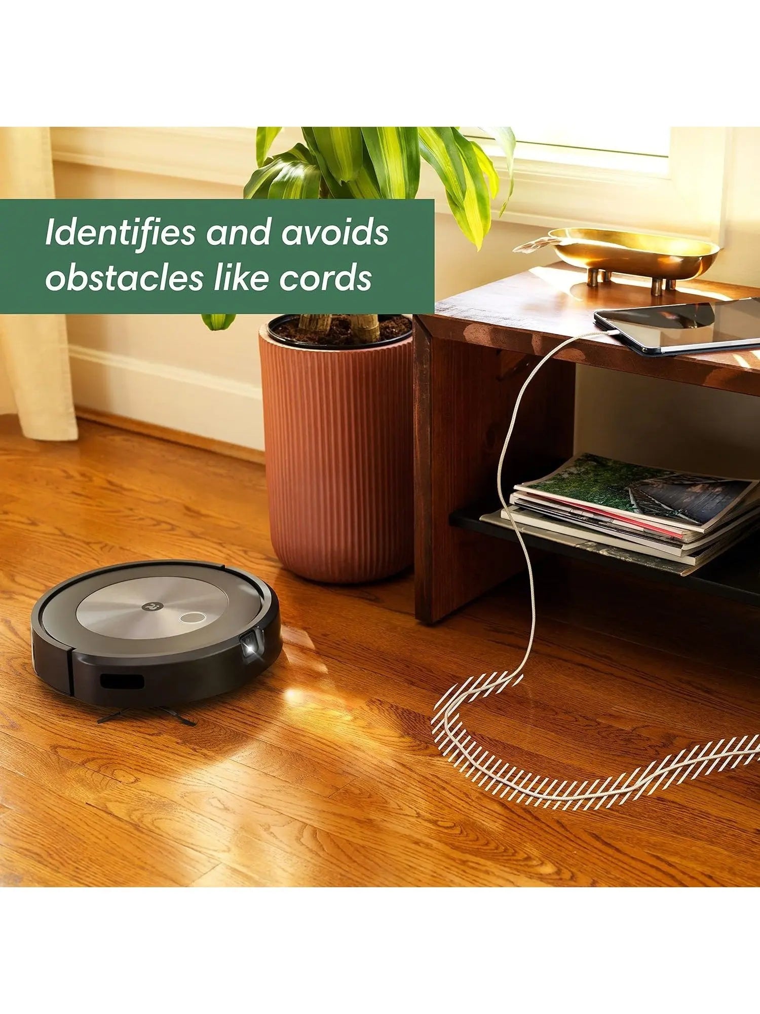 iRobot Roomba j7 7150 Wi-Fi Connected Robot Vacuum - Identifies and avoids Obstacles Like pet Waste & Cords, Smart Mapping, Works with Alexa, Ideal for Pet Hair, Carpets, Hard Floors, Roomba J7