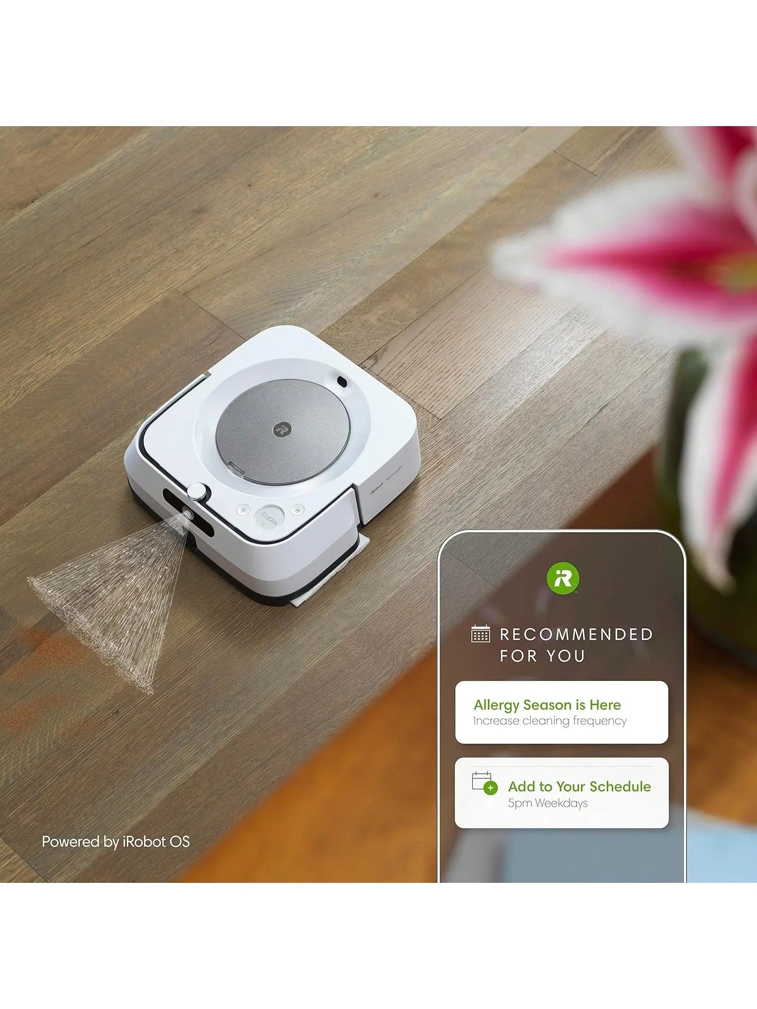 iRobot Braava Jet M6 6110 Ultimate Robot Mop- Wi-Fi Connected, Precision Jet Spray, Smart Mapping, Works with Alexa, Ideal for Multiple Rooms, Recharges and Resumes, White, Braava M6