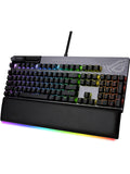 ASUS ROG Strix Flare II Animate 100% RGB Gaming Keyboard - Hot-swappable, ROG NX Red Linear Switches, Customizable LED Display, PBT Keycaps, Acoustic Dampening Foam, Media Controls, Wrist Rest ANM Liquidation