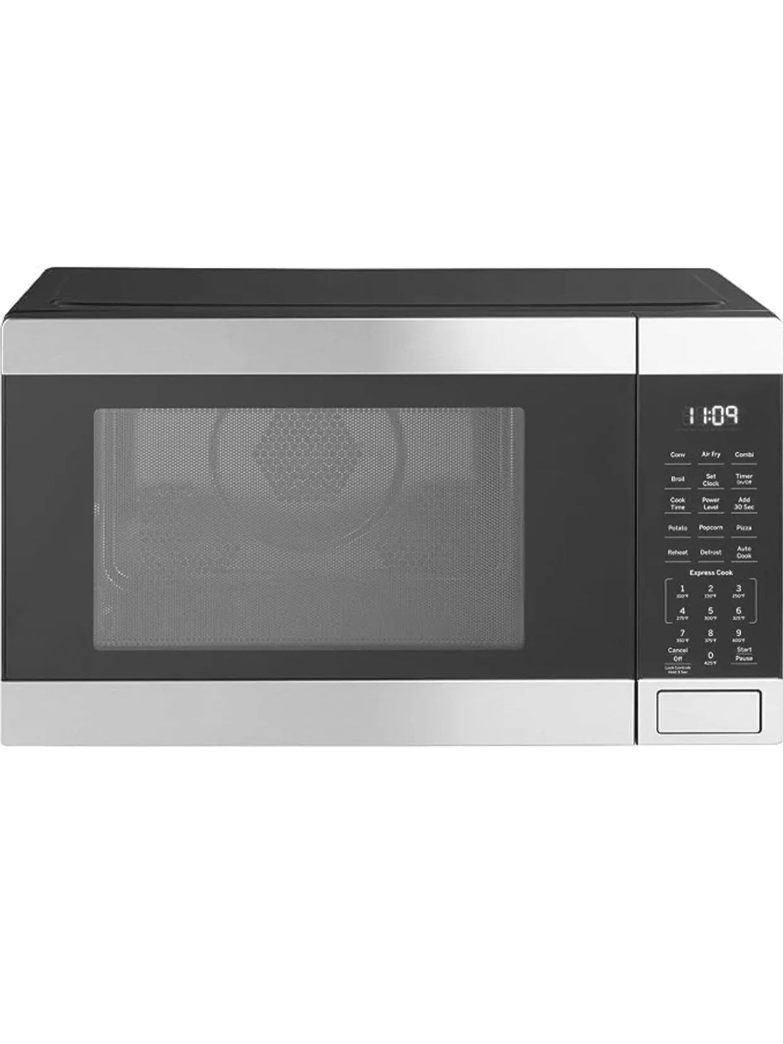 GE 3-in-1 Countertop Microwave Oven, Air Fryer, Broiler & Convection Mode, 1.0 Cu. Ft. Capacity, 1,050 Watts, Child-Lock Technology, Kitchen Essentials for the Countertop or Dorm Room,Stainless Steel - ANM Liquidation