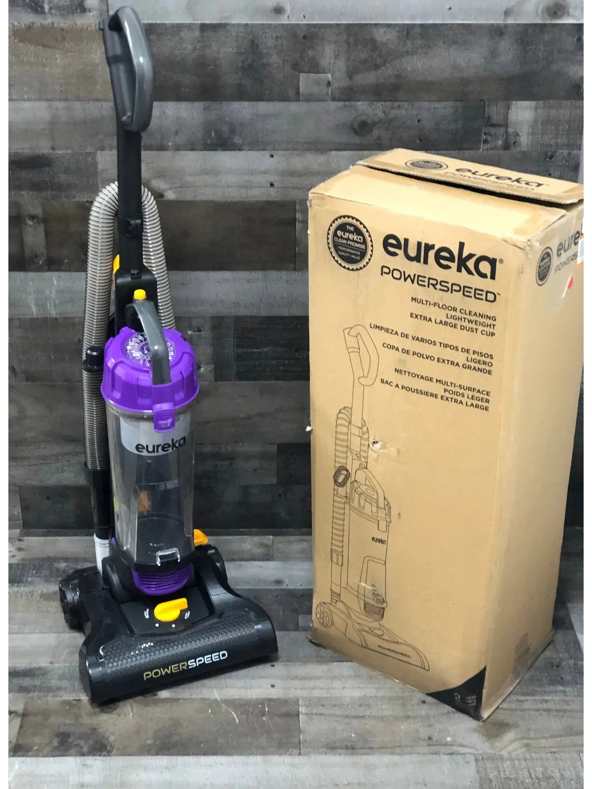 eureka NEU182B PowerSpeed Bagless Upright Vacuum Cleaner, Lite, Purple