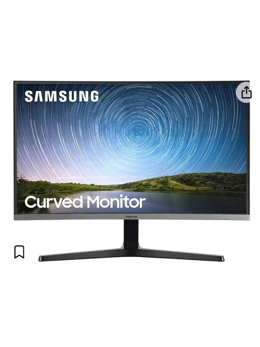 SAMSUNG 27-Inch CR50 Frameless Curved Gaming Monitor LC27R500FHNXZA – 60Hz Refresh, Computer Monitor, 1920 x 1080p Resolution, 4ms Response, FreeSync, HDMI,Black