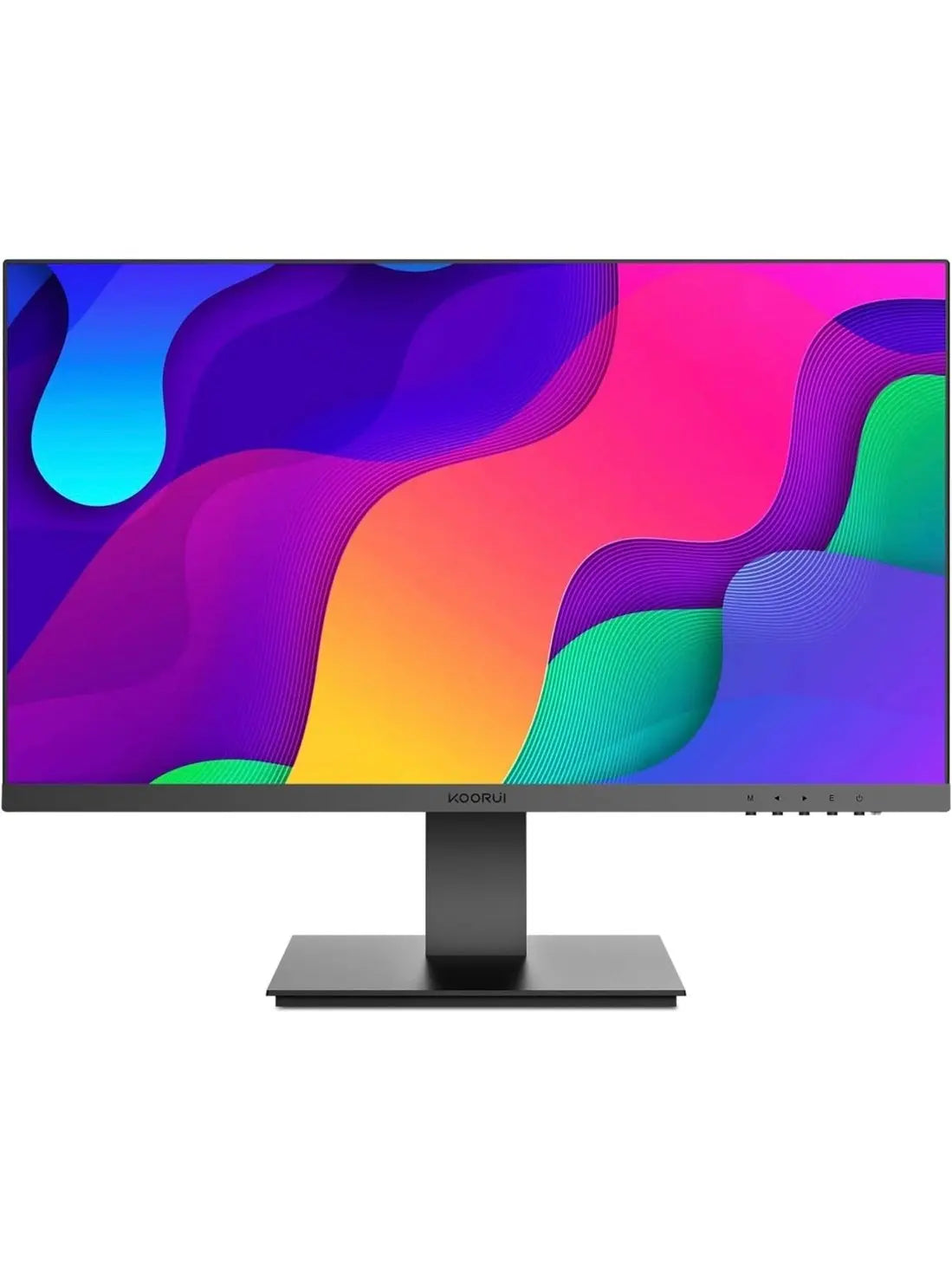 KOORUI 24 Inch Computer Monitor, FHD 1920 x 1080p PC Monitors, 75Hz IPS Display, HDMI, VGA, 99% SRGB, 75 x 75 mm VESA Mountable, Frameless, Flicker-Free,