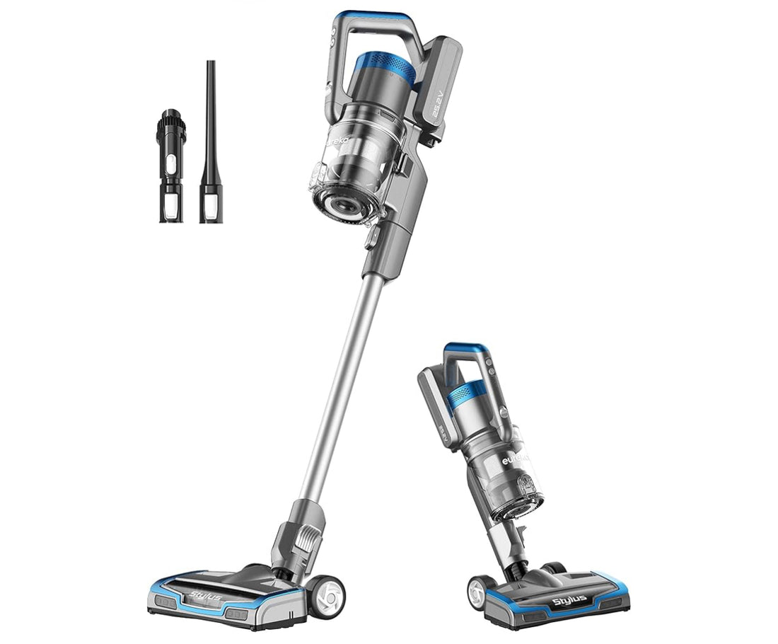 eureka Stylus Lightweight Cordless Vacuum Cleaner, 350W Powerful BLDC Motor for Multi-Flooring Deep Clean LED Headlights, Convenient Stick and Handheld Vac, Premium ANM Liquidation