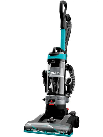 BISSELL CleanView Rewind Upright Bagless Vacuum with Automatic Cord Rewind & Active Wand, 3534, Black/Teal/Gray