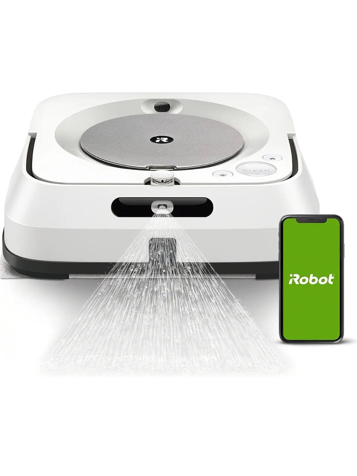 iRobot Braava Jet M6 6110 Ultimate Robot Mop- Wi-Fi Connected, Precision Jet Spray, Smart Mapping, Works with Alexa, Ideal for Multiple Rooms, Recharges and Resumes, White, Braava M6