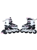 2PM SPORTS Cytia Pink Girls Adjustable Illuminating Inline Skates with Light up Wheels, Fun Flashing Beginner Roller Skates for Kids