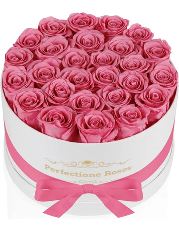 Perfectione Roses Forever Real Roses in a Box, Preserved Rose That Last Up to 3 Years, Flowers for Delivery Prime Birthday Valentines Day Gifts for Her, Mothers Day Flower Pink