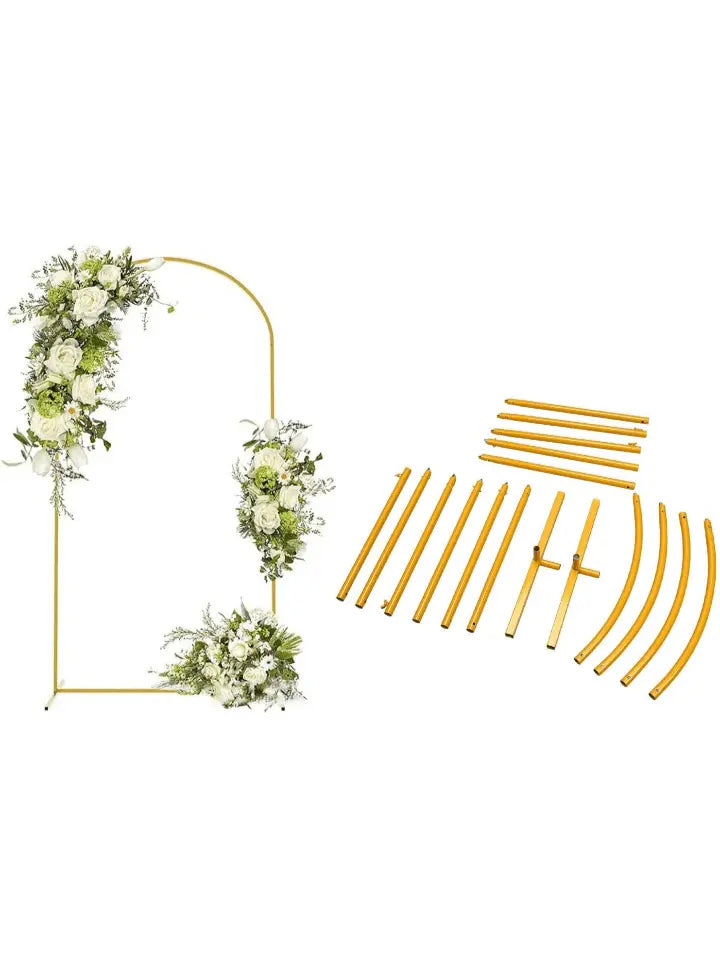 Metal Wedding Arch Backdrop Stand, Easy Install, Romantic Design, Multifunctional, Portable, Matchable with Decorations