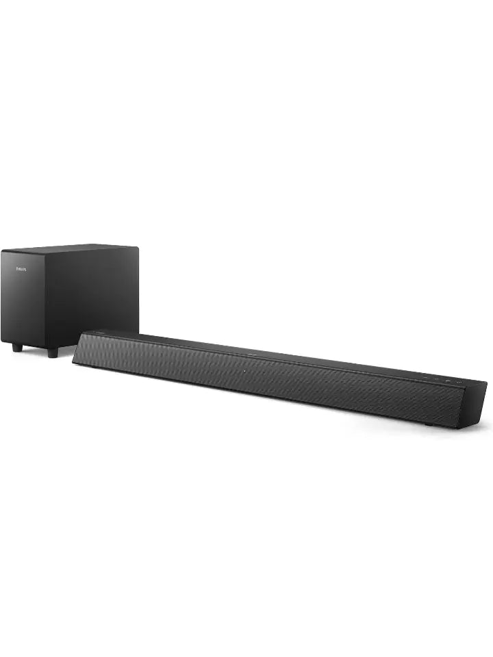 PHILIPS B5306 2.1-Channel Soundbar with Wireless Subwoofer & Roku TV Ready, Black - ANM Liquidation