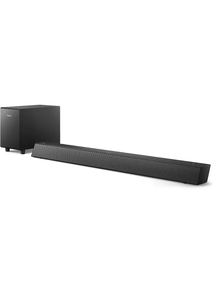 PHILIPS B5306 2.1-Channel Soundbar with Wireless Subwoofer & Roku TV Ready, Black - ANM Liquidation