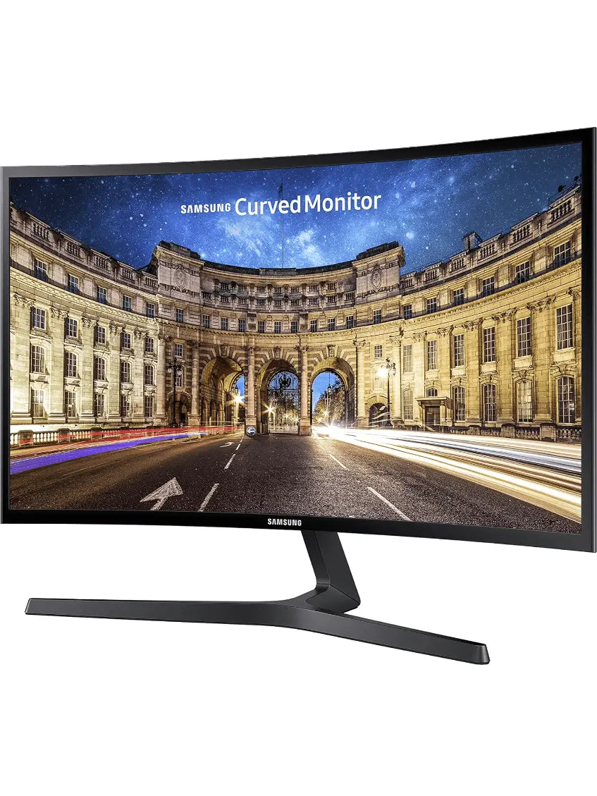 SAMSUNG 27" CF39 Series FHD 1080p Curved Computer Monitor, Ultra Slim Design, AMD FreeSync, 4ms response, HDMI, DisplayPort, VESA Compatible, Wide Viewing Angle, LC27F398FWNXZA, Black