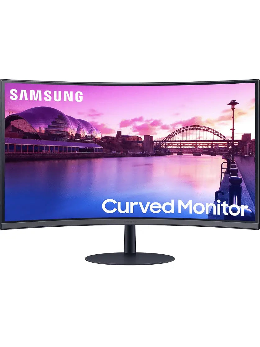 SAMSUNG 27-Inch S39C Series FHD Curved Gaming Monitor, 75Hz, AMD FreeSync, Game Mode, Advanced Eye Comfort, Frameless Display, Built in Speakers, Slim Metal Stand, LS27C392EANXGO, 2023, Black