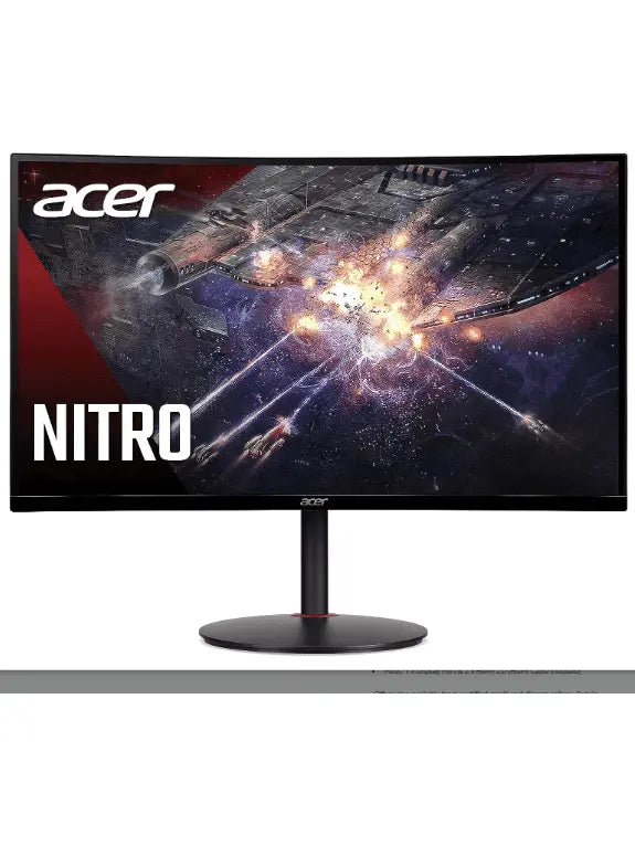 Acer Nitro XZ270 Xbmiipx 27" 1500R Curved Full HD 1920 x 1080 VA Zero-Frame Gaming Monitor with Adaptive Sync, 240Hz Refresh Rate and 1ms VRB Display Port & 2 x HDMI 2.0 Ports , Black