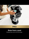 Ninja CFP301 DualBrew Pro Specialty 12-Cup Drip Maker with Glass Carafe, Single-Serve Grounds, compatible with K-Cup pods, with 4 Brew Styles, Frother & Separate Hot Water System, Black